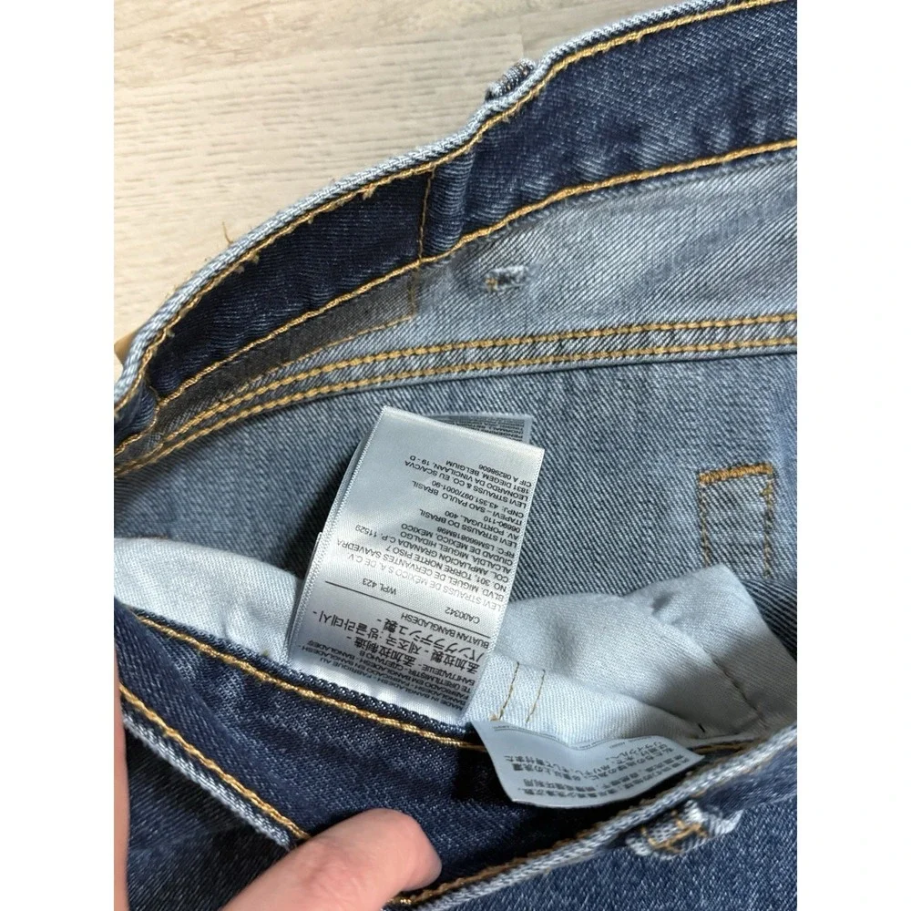 Levis 505 Straight Leg Jeans Men's 38x29 Blue Medium Wash Regular Denim Casual